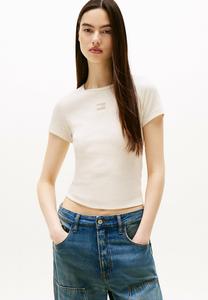 Базовая футболка BADGE Tommy Jeans, бежевый