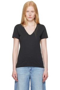 Футболка с эффектом утолщённых нитей Slub Rag & Bone, черный