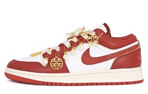 Jordan Air 1 износостойкие низкие винтажные баскетбольные кроссовки GS Red