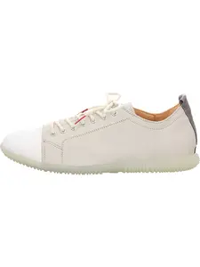 Think! Кожаные кроссовки серо-белого цвета