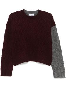 GANNI свитер фактурной вязки, красный