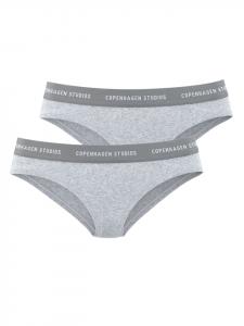 Copenhagen Studios Трусики-бикини серого меланжевого цвета