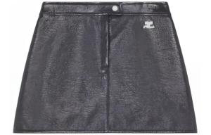 Курреж Винил Редиция Юбка 'Стальной Серый' COURREGES, Серый