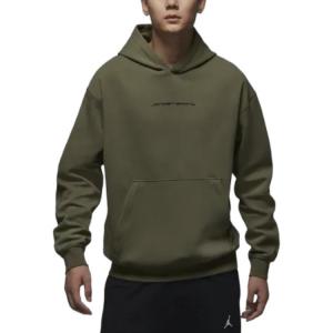 JORDAN Sport Hoop Fleece Мужская Dri-FIT Толстовка с капюшоном, Оливковый Зеленый