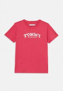 Футболка Tommy Hilfiger METALLIC LOGO SLIM CREW NECK T-SHIRT, Vintage Cerise/Light Red