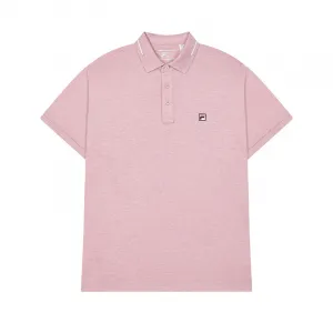 FILA Polo Shirt Men's Purple Pink Floral Gray