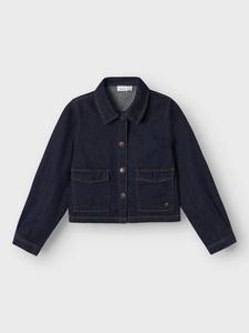 Куртка name it Jacke Denim Fly-Away Kravgen Druckknopf, темно-синий