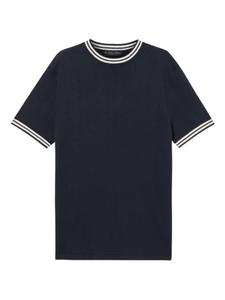 Brooks Brothers рубашка из смеси органического хлопка и льна, синий