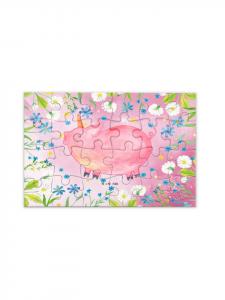 Mr. & Mrs. Panda Головоломка «Единорог и свинья» без слов, пастельно-красного цвета