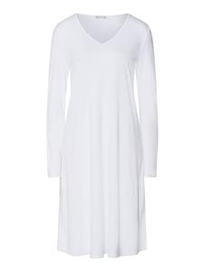 Ночная рубашка из хлопкового шелка белого цвета Hanro