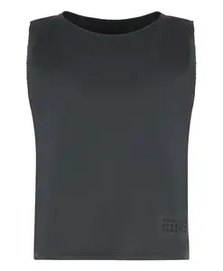 Хлопковая майка Mm6 Maison Margiela, черный