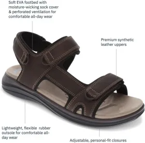 Шлепанцы DOCKERS mens Bradburn, темно-коричневый/черный