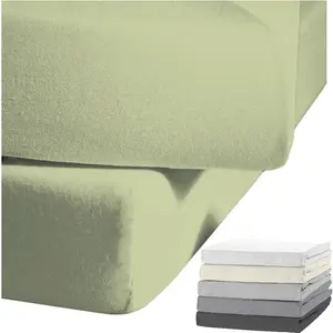 Простыня на резинке JACK by Kaeppel из фланели с эластичными краями, хлопок, 90x190-100x200 / 140-160x200 / 180-200x200 см, цвет: лайм, размер: 180x200 см Jack