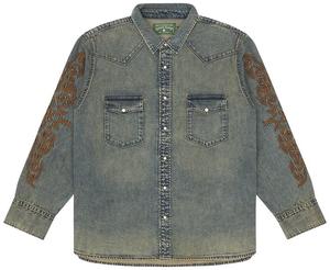 Джинсовая рубашка Denim Tears Western Denim Button Up Shirt, синий