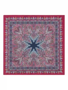 Шелковый платок-паше с принтом пейсли Etro, красный