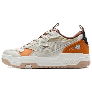 XTEP Нескользящие износостойкие низкие кроссовки, женские, бежево-оранжевые