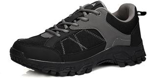 Мужские походные кроссовки водонепроницаемые, низкие, для улицы и троп, дышащие, с противоскользящей подошвой, для путешествий, прогулок и приключений в любое время года Qacksv, черный