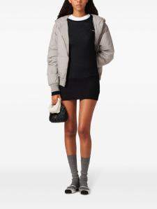 Miu Miu полупрозрачное платье мини, черный