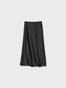 Сатиновая юбка Uniqlo, 09 black