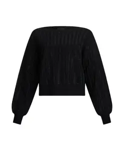 Свитер со стразами Liu Jo, черный