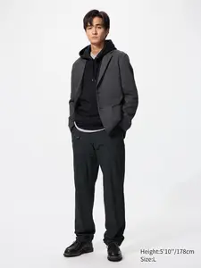 Теплые брюки с подкладкой (удлиненные) Uniqlo, 09 black