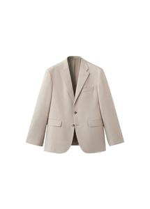 MANGO MAN Пиджак классического кроя в бежевом цвете