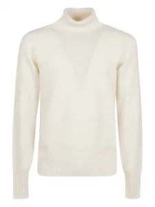 Джемпер с высоким воротником и длинными рукавами Drumohr, белый