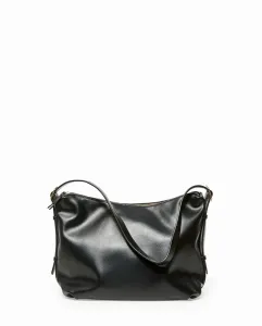 Мягкая сумка Хобо с пряжкой Sfera, черный
