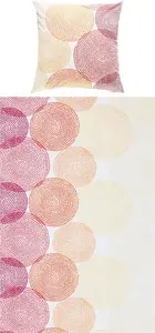 Постельное белье оранжево-белое 1x 155x220 см + 1x 80x80 см REDBEST