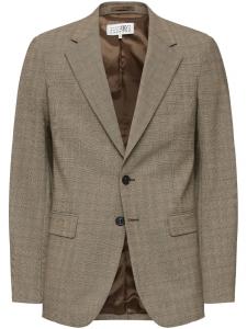 Блейзер в клетку MM6 Maison Margiela, коричневый