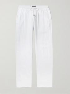 Широкие льняные брюки Pacha с завязками VILEBREQUIN, белый