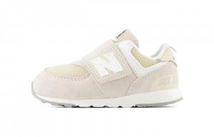 574 кроссовки с ремешком на липучке New Balance, экрю