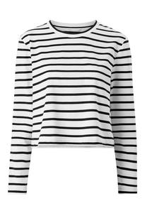 Рубашка с длинным рукавом Ellos Collection, черно-белая