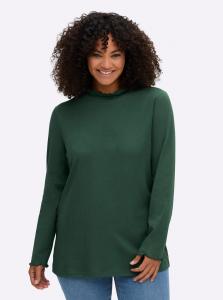 SHEEGO Лонгслив в темно-зеленом цвете