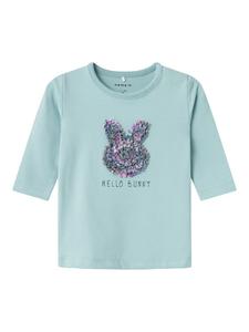 Name it Футболка с длинными рукавами «Маленький кролик» синего цвета