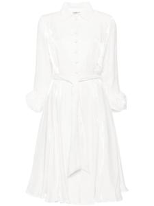 Baruni атласное платье-рубашка Carina, белый