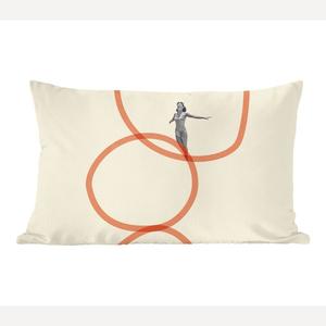 MuchoWow Декоративная подушка Диванная подушка Декоративная подушка для гостиной 50 x 30 см Любовь - Винтаж - Семейная пара - Дизайн - Чехлы на диванные подушки - без наполнителя, мультиколор