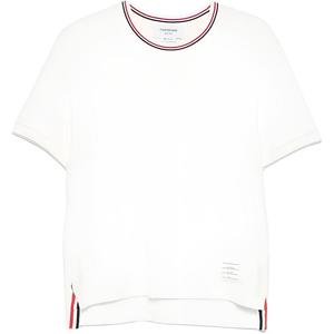Футболка с круглым вырезом THOM BROWNE, белый