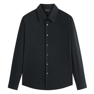 PEACEBIRD MEN Черная элегантная рубашка с длинным рукавом Men's