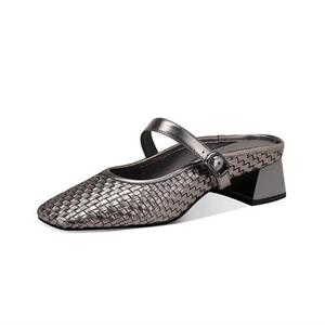 Мюли женские с закрытым носком женские Jessica Sophia, цвет Gunmetal