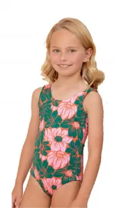 Детский комбинезон с цветочным принтом и символом бесконечности, зеленого цвета Maaji