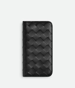 Intrecciato iphone 16 pro foglio case BOTTEGA VENETA, черный
