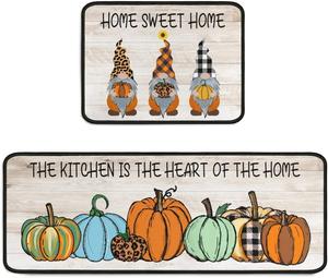 Набор кухонных ковриков Rejwer, белый / оранжевый