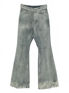 Расклешенные джинсы из хлопка Rick Owens, серый