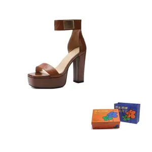 WOXXXN Женские сандалии с одной застежкой коричневые, цвет Brown