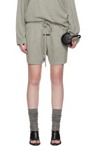Fear Of God Essentials Серые футбольные шорты
