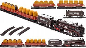 Электропоезд Gmd King Train для детей, игрушечные треки на батарейках, локомотивы, вагоны Pn081 PakaNiemowlaka