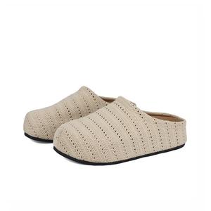 Женские сандалии с закрытым носком, тихие, устойчивые к истиранию и нескользящие, устойчивые к запахам SHUMO, Ecru