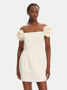 Коктейльное платье regular fit AB-T51-52E2-V460 Elisabetta Franchi, экрю