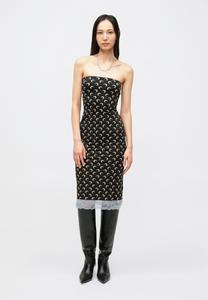 Платье MARINE SERRE MOON PRINTED SLEEVELESS TUBE MIDI DRESS, Inverse Tan/Brown